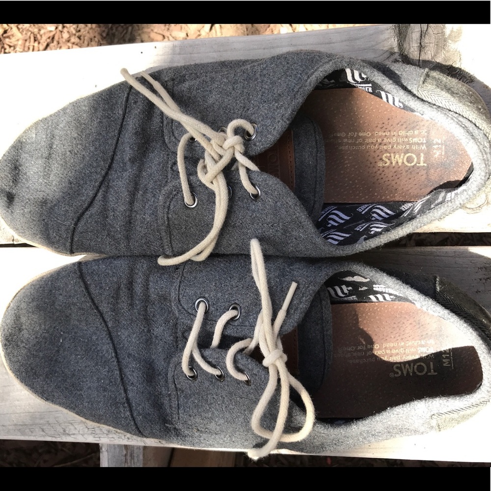 Toms men wool lace up sneakers